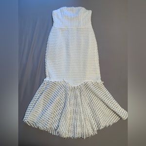 Strapless midi dress